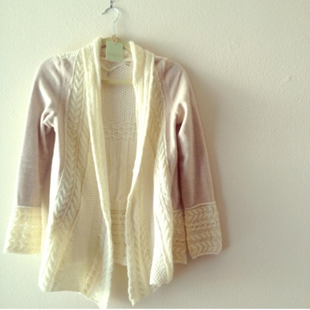New Anthropologie Cream Cardigan